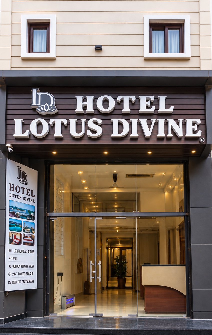 Hotel Lotus Divine entrance, Amritsar